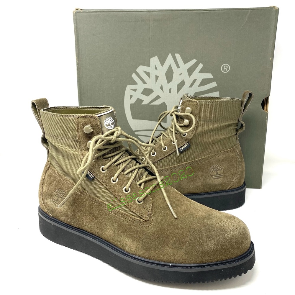 Timberland 6”Prm Vibram WP Mid Men Boot Green Sued - Picture 9 of 12